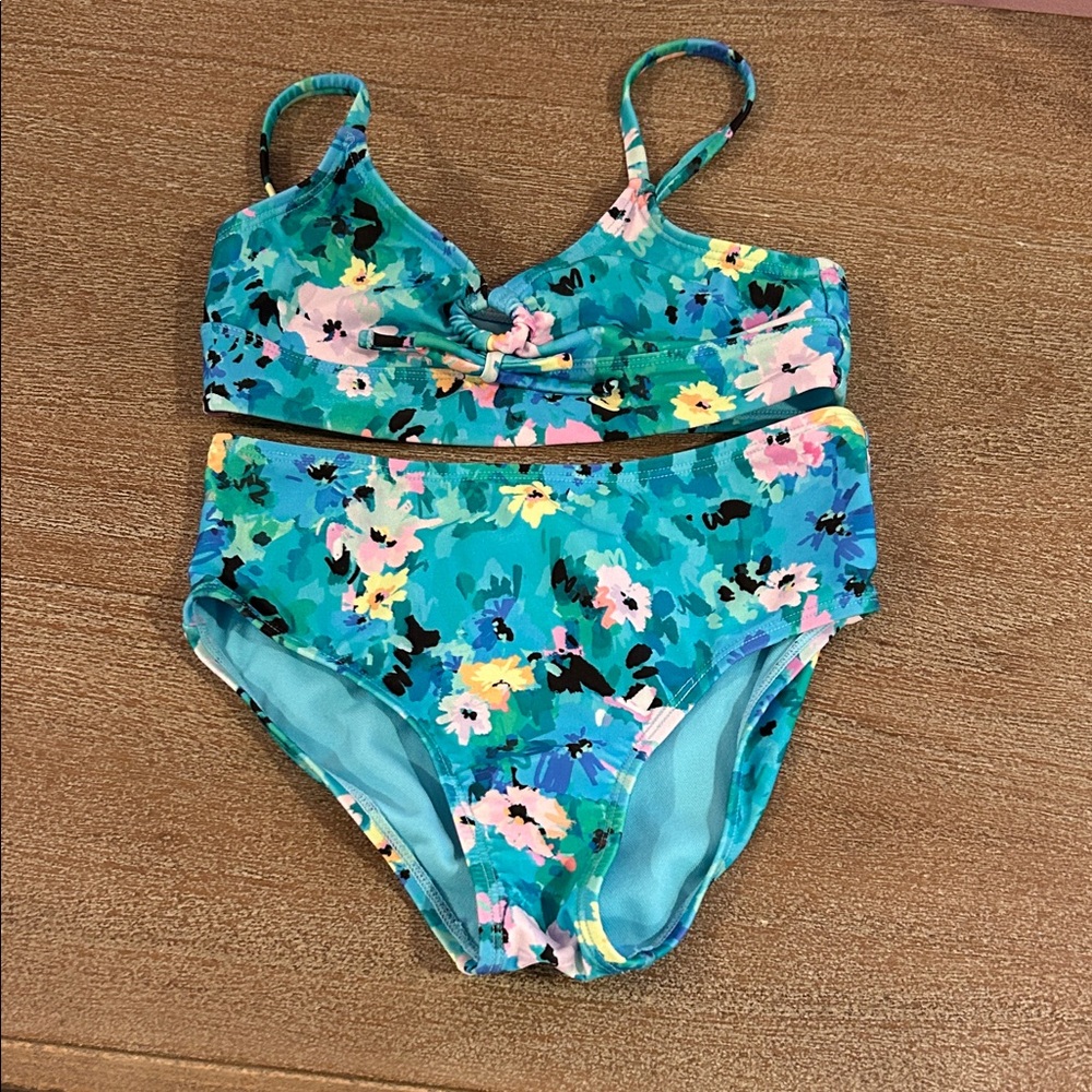 Floral Kids Two Piece Bikini Swim Set